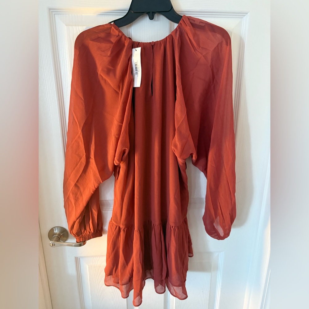 NWT The Drop- Jordan Feminine Ruffle Detailed Mini Dress - Picture 2 of 4
